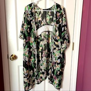 Small. Swimsuit cover and cardigan. Custom designer.